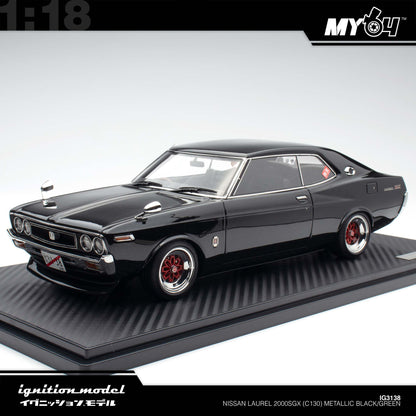 [Ignition Model] 1:18 Nissan Laurel 2000SGX (C130) - Metallic Black/Green