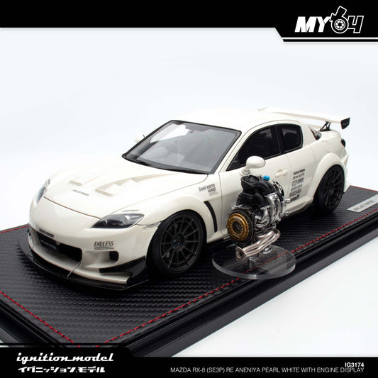[Ignition Model] 1:18 Mazda RX-8 (SE3P) RE Aneniya - Pearl White With Engine Display