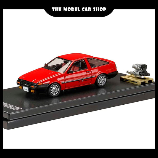 [Hobby Japan] Toyota Sprinter Trueno GTV (AE86) With Engine Display - Red