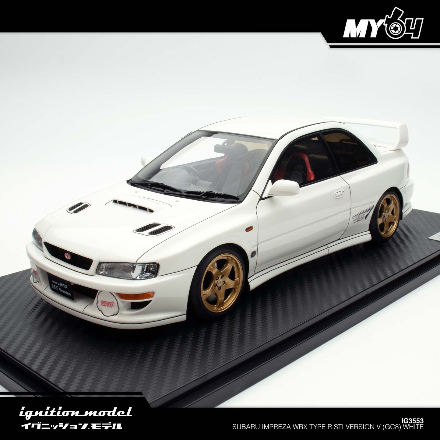 [Ignition Model] 1:18 Subaru Impreza WRX Type R Sti Version V (GC8) - White