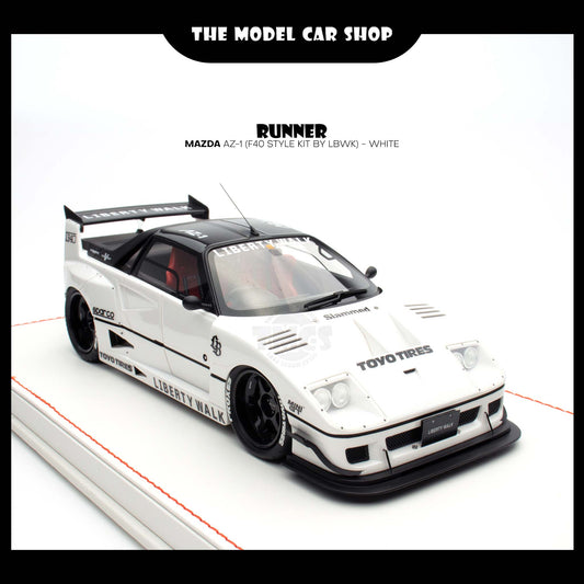 [Runner] 1:18 Mazda AZ-1 (F40 Style Kit By LBWK) - White