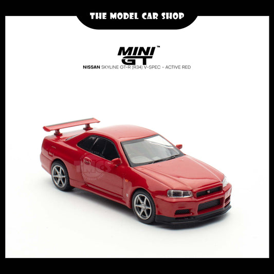 [MINI GT] Nissan Skyline GT-R (R34) V-Spec - Active Red