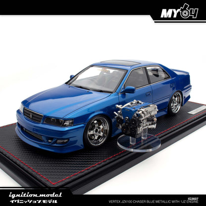 [Ignition Model] Vertex JZX100 Chaser - Blue Metallic With 1JZ Engine