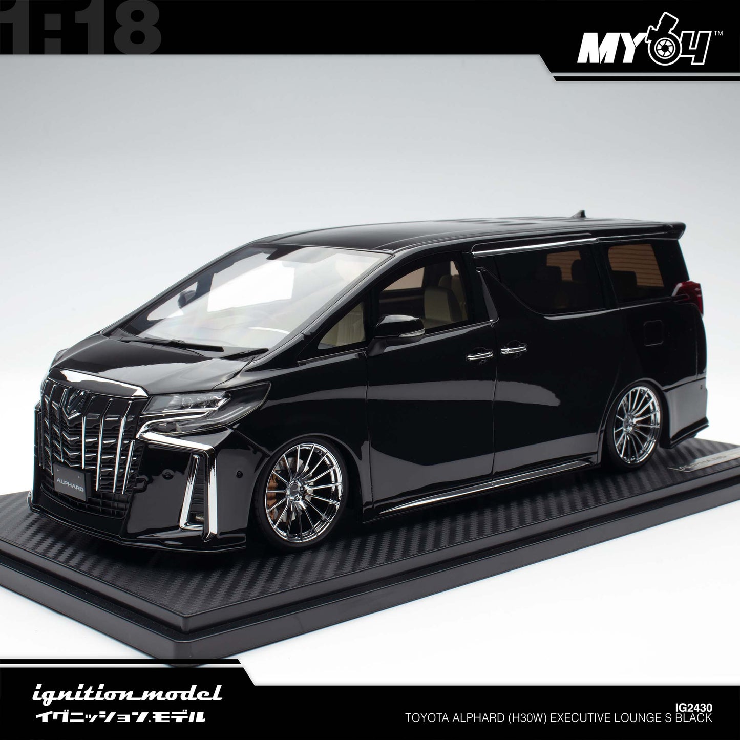 [Ignition Model] 1:18 Toyota Alphard (H30W) Executive Lounge S - Black