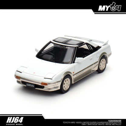 [Hobby Japan] Toyota MR2 1600G - Limited Super Charger / Super Edition 1988 T Bar Roof - White / Beige Metallic