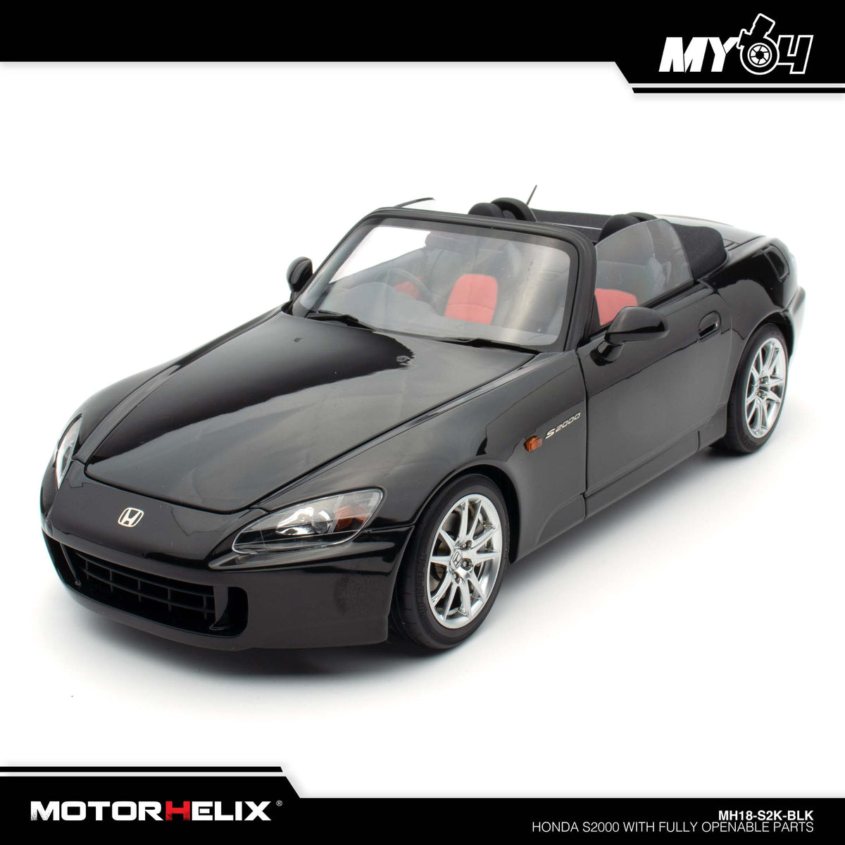 [Motorhelix] 1:18 Honda S2000 With Fully Openable Parts