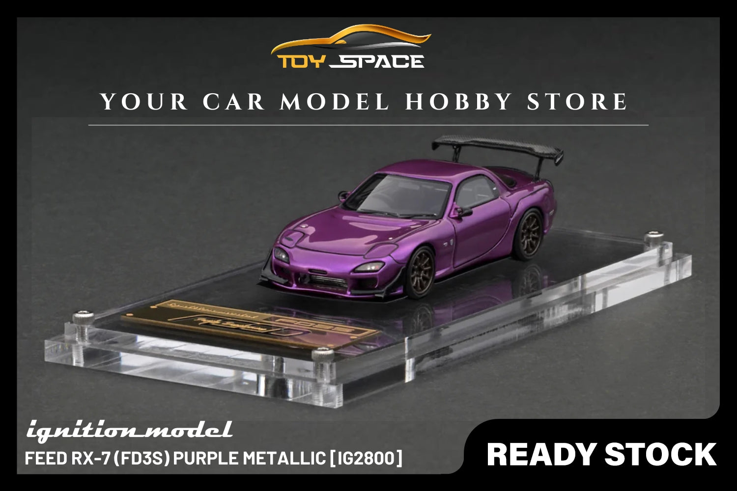 [IGNITION MODEL] 1/64 FEED RX-7 (FD3S) Purple Metallic [IG2800] - Toy Space Diecast Online Store Singapore
