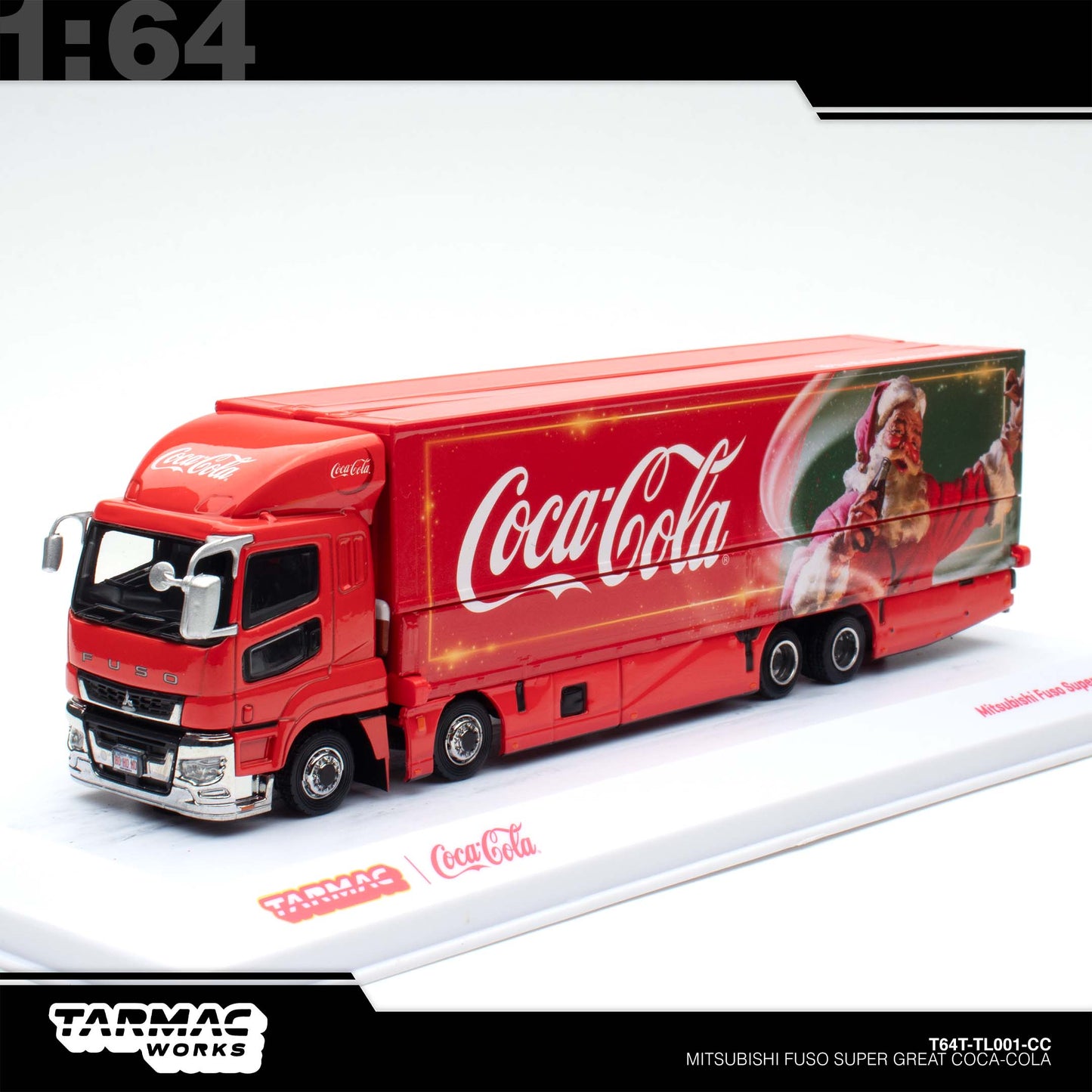 [Tarmac Works] 1:64 Mitsubishi Fuso Super Great Coca-Cola Santa Truck