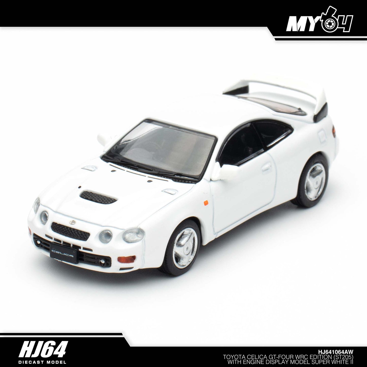 [Hobby Japan] Toyota Celica GT-Four WRC Edition (ST205) with Engine Display Model - Super White II