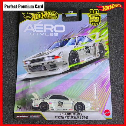 Hot Wheels LB-Kaido Works Nissan Skyline GT-R R32 Aero Styles Premium Car Culture Hotwheels LBWK GTR R32 Lando Norris GTR R32 Lbwk 2026 R32 GTR Liberty Walk Hotwheels Premium Aero Style Premium Card Gtr r32