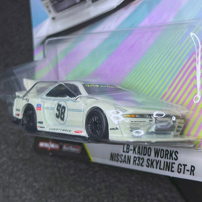 Hot Wheels LB-Kaido Works Nissan Skyline GT-R R32 Aero Styles Premium Car Culture Hotwheels LBWK GTR R32 Lando Norris GTR R32 Lbwk 2026 R32 GTR Liberty Walk Hotwheels Premium Aero Style Premium Card Gtr r32