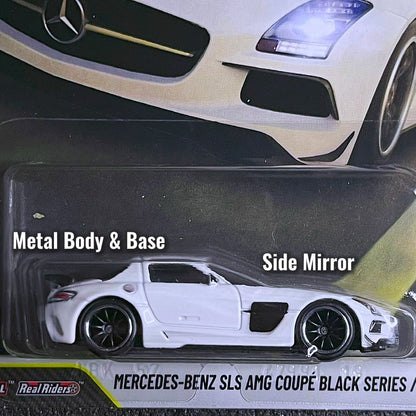 Hot Wheels Mercedes Benz SLS AMG Coupe Black Series [First Edition] Premium Car Culture F&f Hotwheels Mercedes SLR White