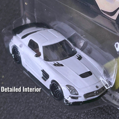 Hot Wheels Mercedes Benz SLS AMG Coupe Black Series [First Edition] Premium Car Culture F&f Hotwheels Mercedes SLR White