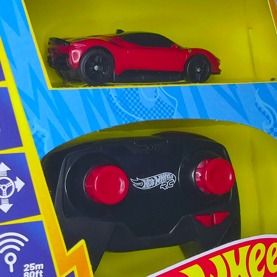 Hot Wheels RC Ferrari SF90 Stradale Remote Control Charging Hotwheels Ferrari SF90 Stradale Red 2025 Model Car RC Hotwheels Ferrari Red Model Hot Wheels Ferrari SF90 Stradale Assetto Fiorano RC