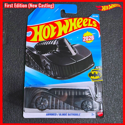 Hot Wheels Armored Batmobile 2026 New Casting [First Edition] Mainline Hotwheels Batmobile Bat Man Car Toy New Hot Wheels Batmobile Armored Diecast Car Batmobile Batman Returns Hotwheel