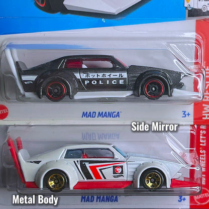 Hot Wheels Mad Manga Police Car 2023 & Hotwheels Mad Manga RTH 2026 Hot Wheels Regular Treasure Hunt Hotwheel Diecast Car Hot Wheels Bosozoku Car JDM Modified Hotwheels Kereta Polis Japan Bosozoku Diecast Police Car Toy