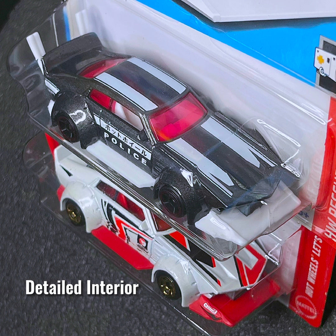 Hot Wheels Mad Manga Police Car 2023 & Hotwheels Mad Manga RTH 2026 Hot Wheels Regular Treasure Hunt Hotwheel Diecast Car Hot Wheels Bosozoku Car JDM Modified Hotwheels Kereta Polis Japan Bosozoku Diecast Police Car Toy