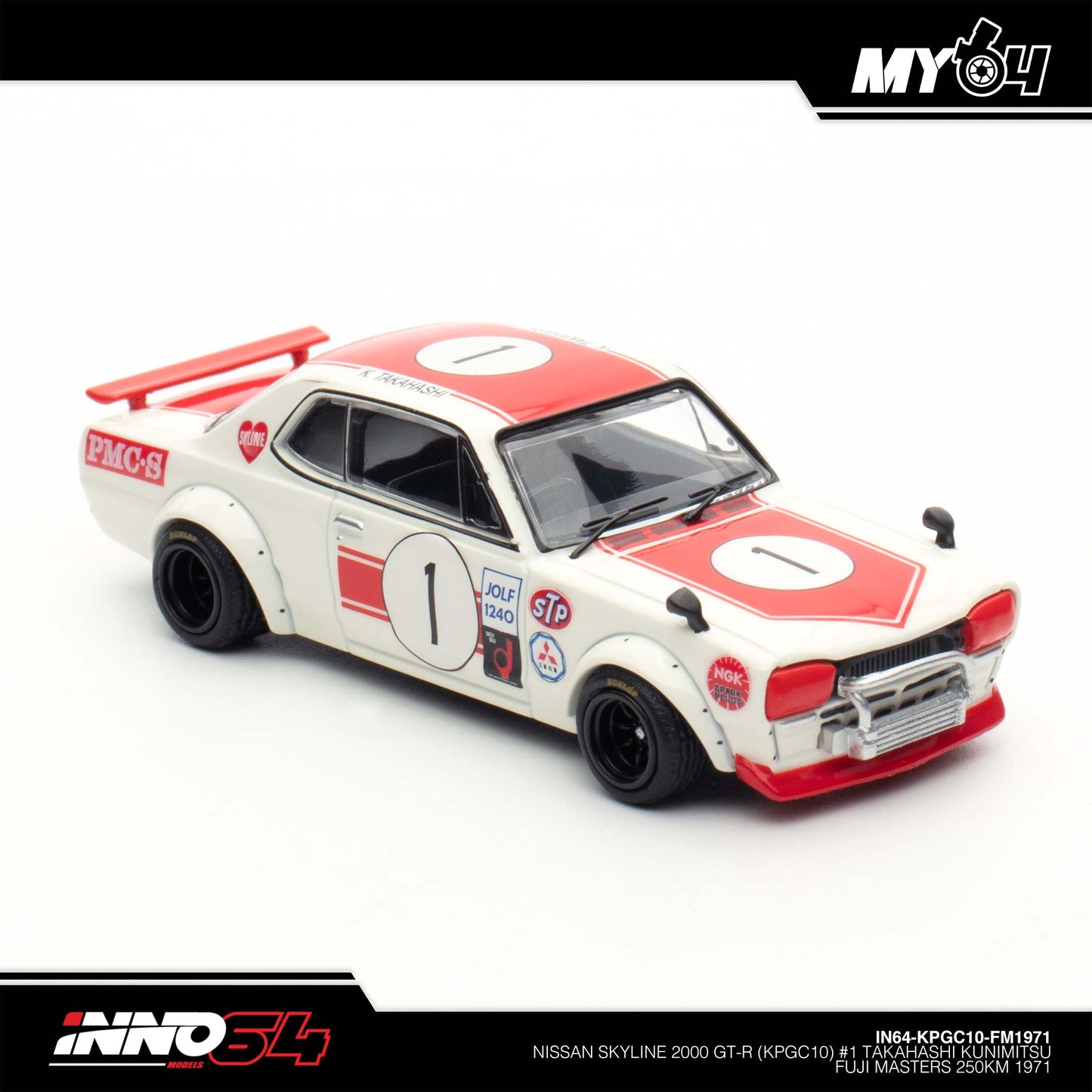 [INNO64] Nissan Skyline 2000 GT-R KPGC10 #1 Takahashi Kunimitsu Fuji Masters 250km 1971