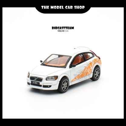 (UNSEAL UNIT) [DCT] Volvo C30 - White with Orange Decal