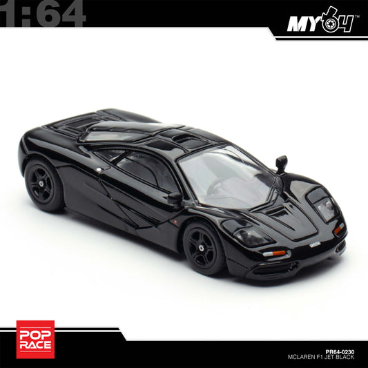 (UNSEAL UNIT) [Pop Race] 1:64 Mclaren F1 - Jet Black