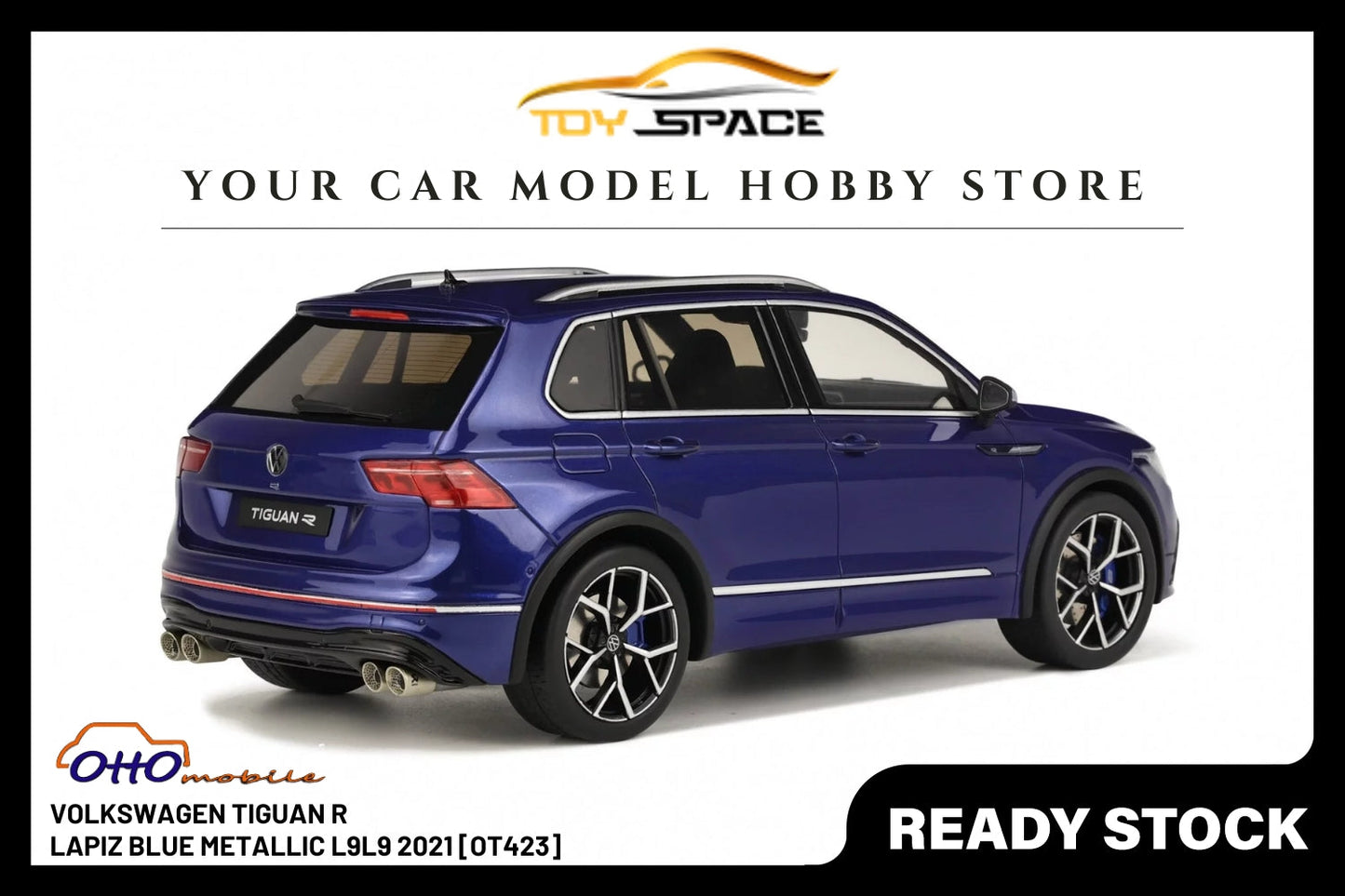 [OTTOMOBILE] 1:18 Volkswagen Tiguan R Lapiz Blue Metallic L9L9 2021 [OT423]