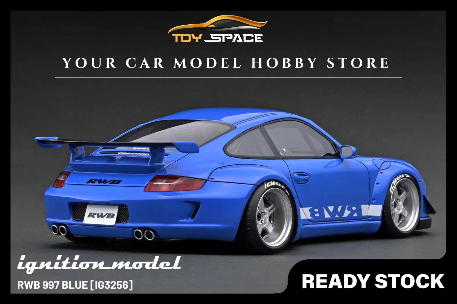 [IGNITION MODEL] 1:18 RWB 997 Blue [IG3256] - Toy Space Diecast Online Store Singapore