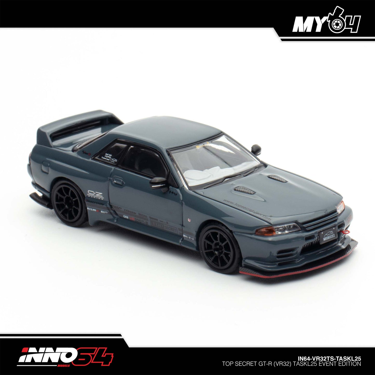 [INNO64] 1:64 Nissan Skyline GT-R R32 - Stealth Grey (TASKL25)