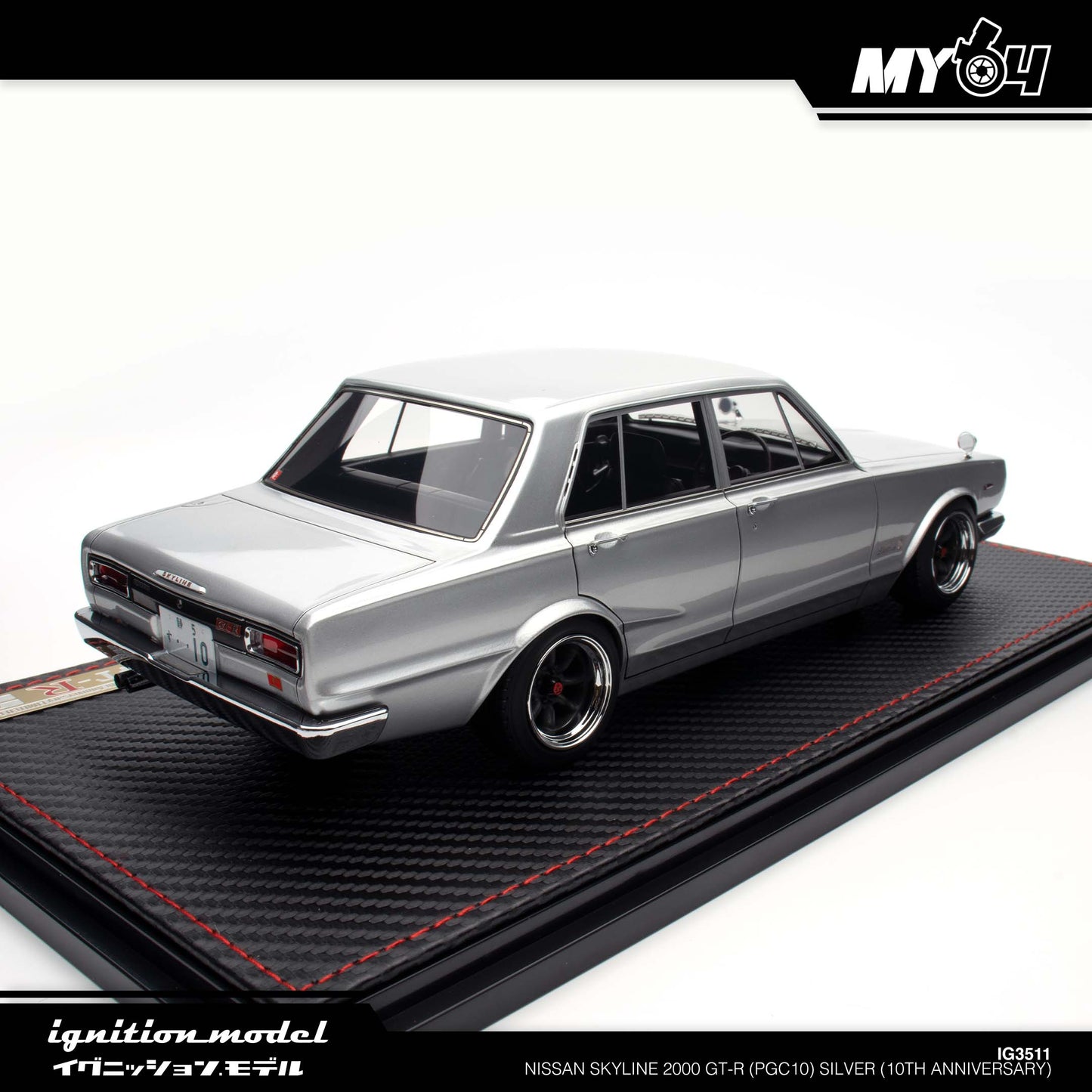 [Ignition Model] Nissan Skyline 2000 GT-R (PGC10) - Silver (10th Anniversary)