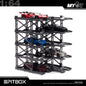 [PitBox] 1:64 Diorama 10-Bay Parking Rack (Grey) with Car Holder