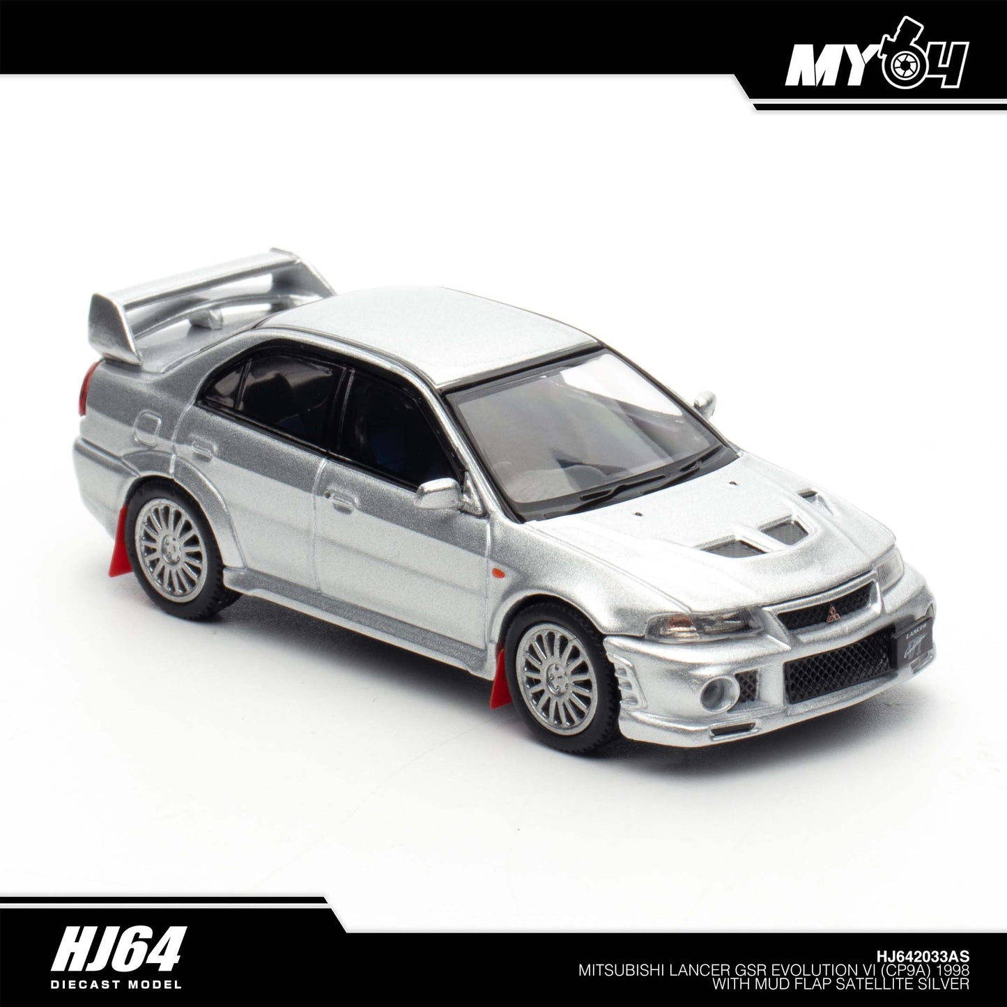 [Hobby Japan] Mitsubishi Lancer GSR Evolution VI (CP9A) 1998 with Mud flap - Satellite Silver