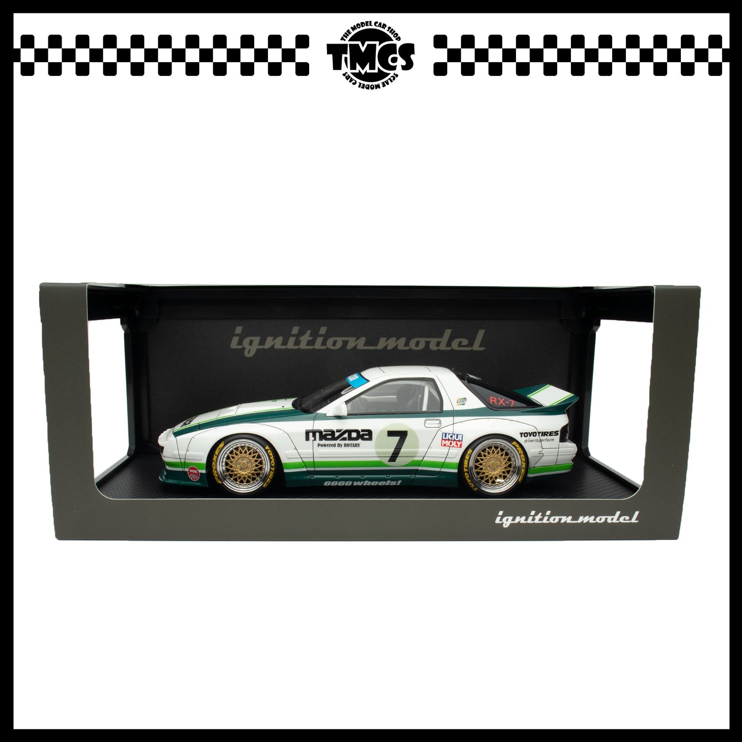 [Ignition Model] Pandem RX-7 (FC3S) - White/Green