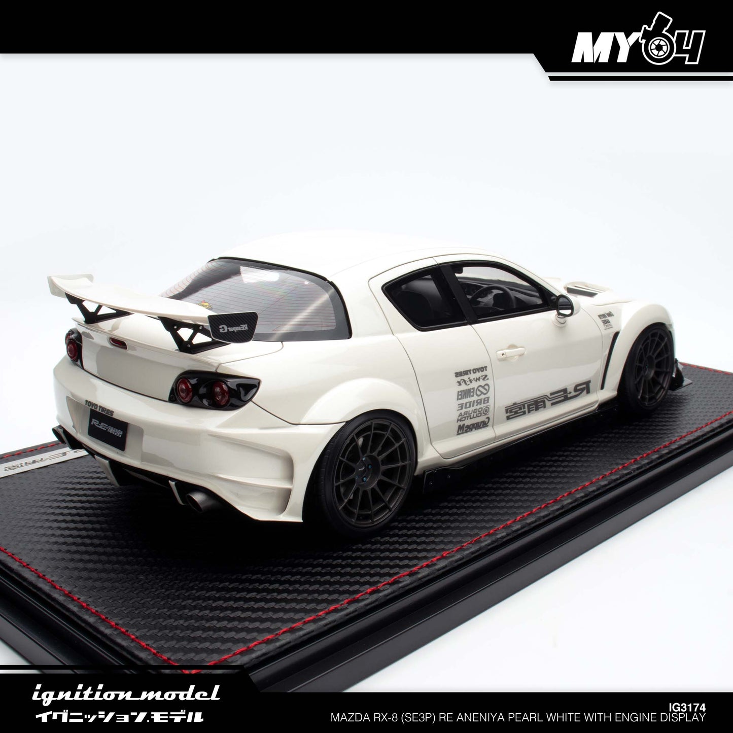 [Ignition Model] 1:18 Mazda RX-8 (SE3P) RE Aneniya - Pearl White With Engine Display