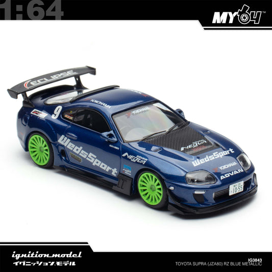 [Ignition Model] 1:64 Toyota Supra (JZA80) - RZ Blue Metallic
