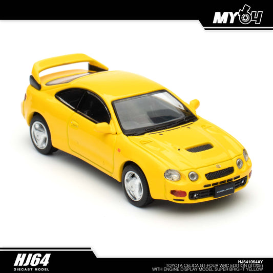 [Hobby Japan] Toyota Celica GT-Four WRC Edition (ST205) with Engine Display Model - Super Bright Yellow