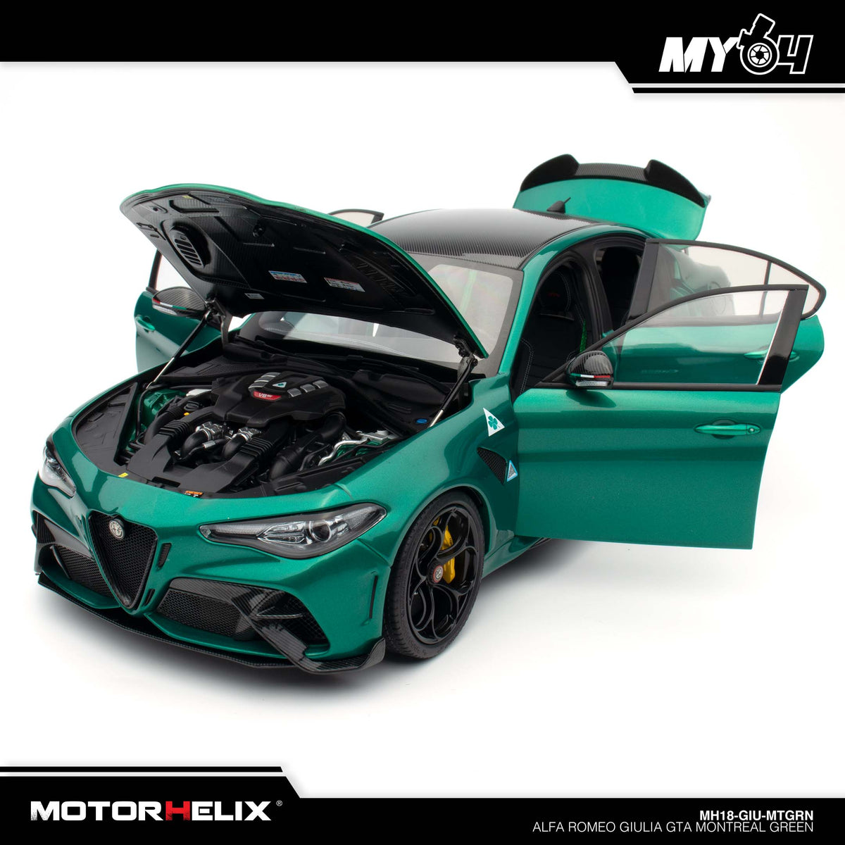 [Motorhelix] 1:18 Alfa Romeo Giulia GTA - Montreal Green