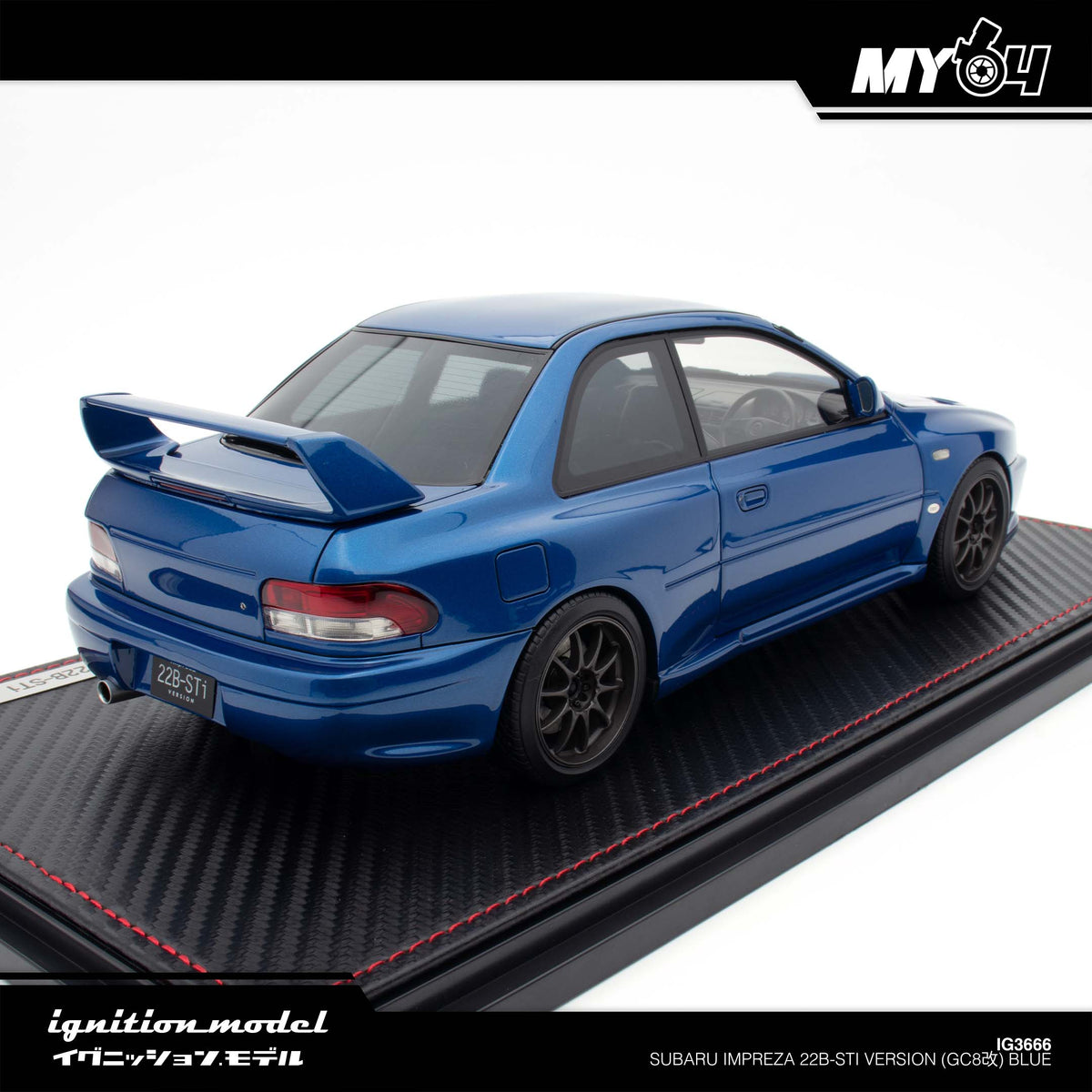 [Ignition Model] 1:18 Subaru Impreza 22B-STi Version (GC8改) - Blue