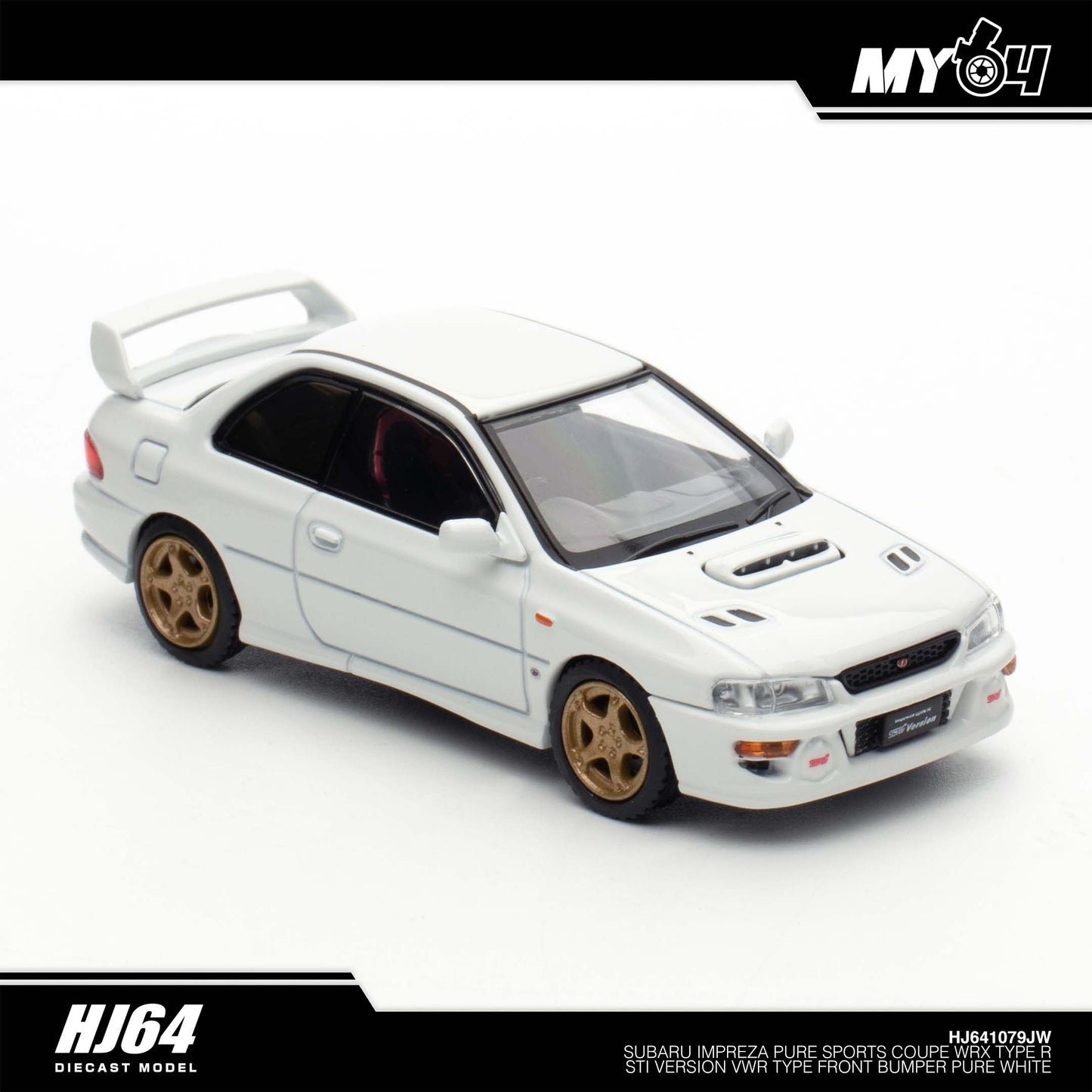[Hobby Japan] Subaru Impreza Pure Sports Coupe WRX Type R STi Version VWR Type Front Bumper - Pure White