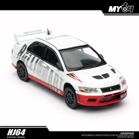 (UNSEAL UNIT) [Hobby Japan] Mitsubishi Lancer Evolution 7 GSR RALLIART -  Scortia White