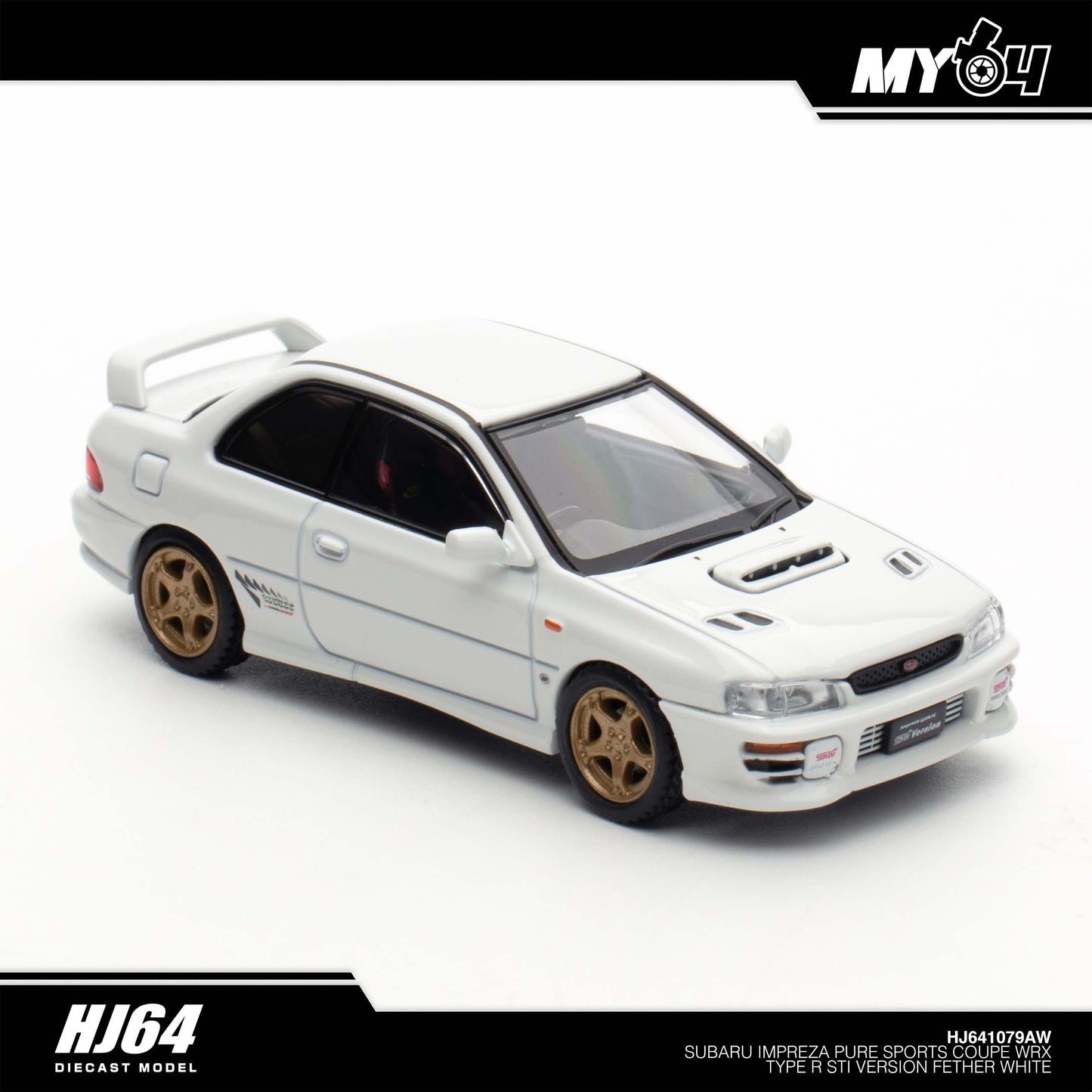 [Hobby Japan] Subaru Impreza Pure Sports Coupe WRX Type R STi Version - Fether White