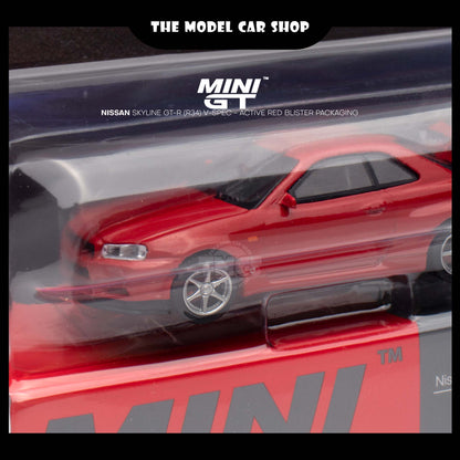 [MINI GT] Nissan Skyline GT-R (R34) V-Spec - Active Red