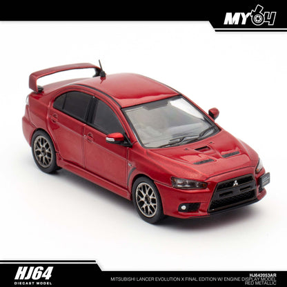 [Hobby Japan] Mitsubishi Lancer Evolution Ⅹ Final Edition With Engine Display Model - Red Metallic