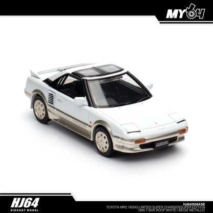 [Hobby Japan] Toyota MR2 1600G - Limited Super Charger / Super Edition 1988 T Bar Roof - White / Beige Metallic