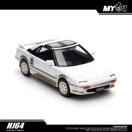 [Hobby Japan] Toyota MR2 1600G - Limited Super Charger / Super Edition 1988 T Bar Roof - White / Beige Metallic