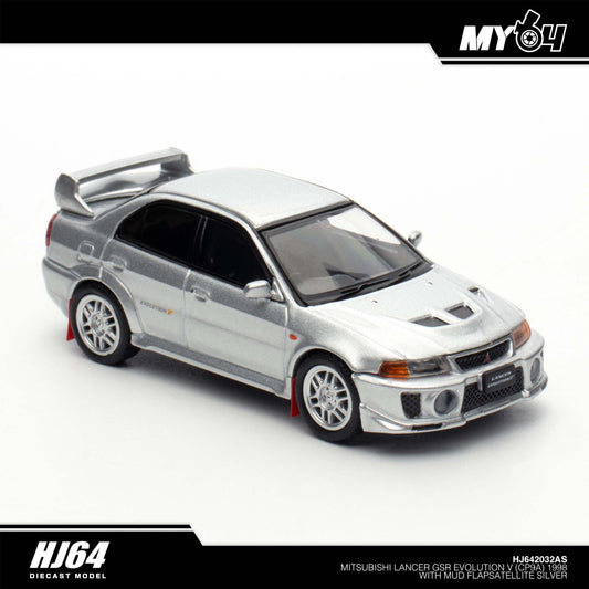 [Hobby Japan] Mitsubishi Lancer GSR Evolution V (CP9A) 1998 with Mud flap - Satellite Silver