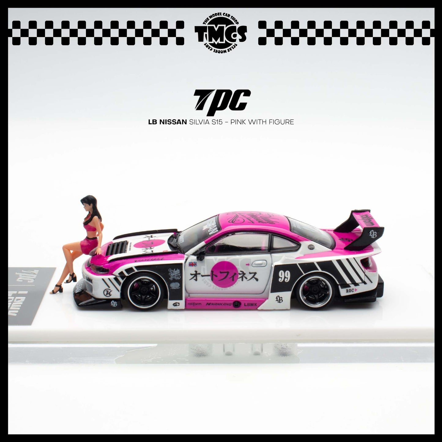 (UNSEAL UNIT) [TPC] 1:64 LB Nissan Silvia S15 - Pink with Figure