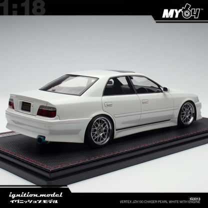 [Ignition Model] 1:18 Vertex JZX100 Chaser - Pearl White With Engine