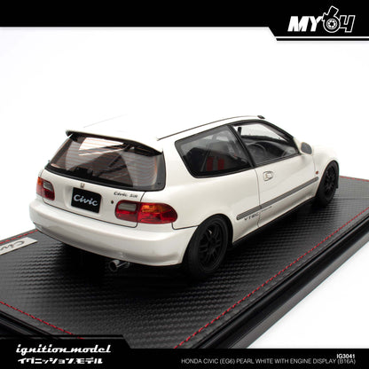 [Ignition Model] Honda Civic (EG6) - Pearl White With Engine Display (B16A)