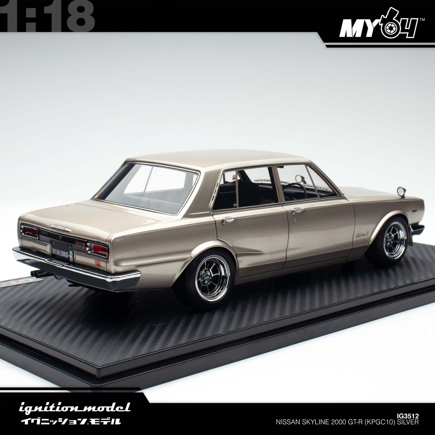[Ignition Model] 1:18 Nissan Skyline 2000 GT-R (PGC10) - Silver