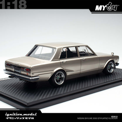 [Ignition Model] 1:18 Nissan Skyline 2000 GT-R (PGC10) - Silver