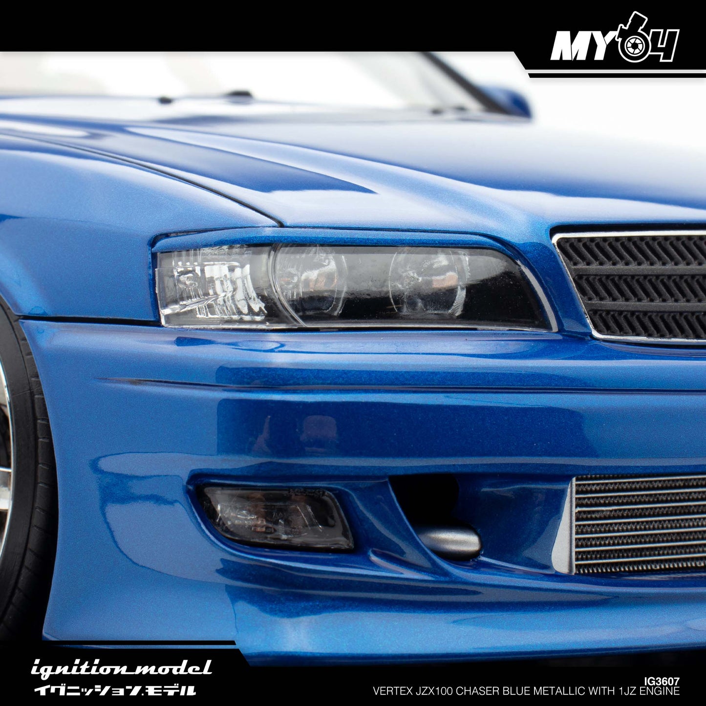 [Ignition Model] Vertex JZX100 Chaser - Blue Metallic With 1JZ Engine